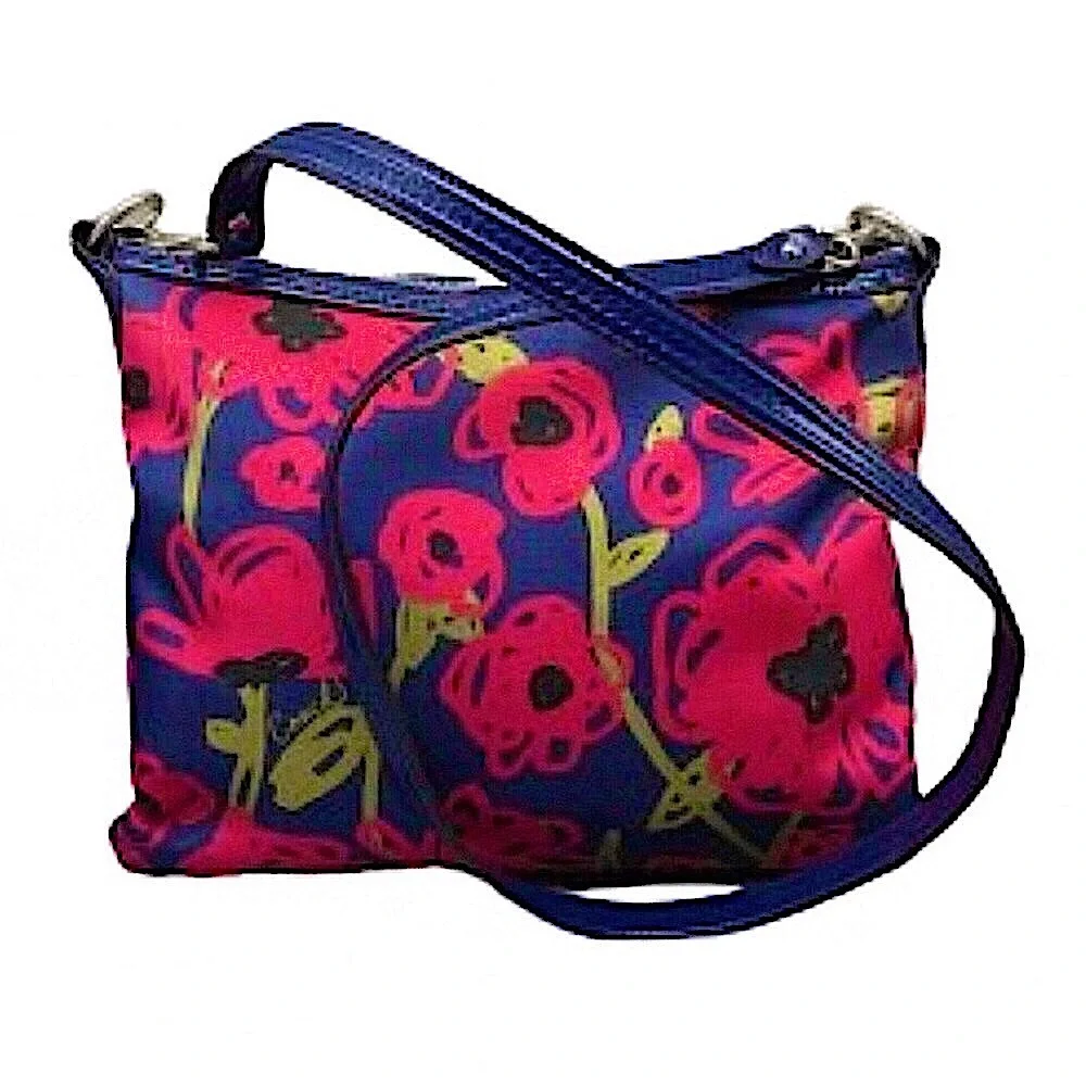 COACH Poppy Floral Shoulder Bag and COACH Poppy Double Zipper Wristlet SET